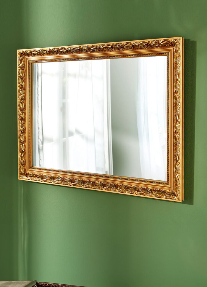 Glamouröser Spiegel mit Holzrahmen GOLD