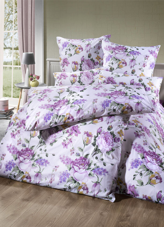 Bettwäsche-Garnitur mit Rosenmotiven MULTICOLOR
