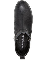 Waldläufer, bequeme Damen-Stiefeletten, Weite H, aus Hirschleder SCHWARZ