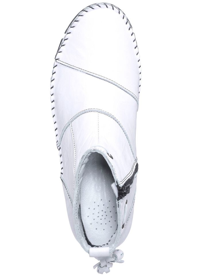 Gemini Mokassin-Stiefelette aus Rind-Nappaleder mit Knitter-Struktur 