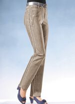 Jeans mit weiterem Bundumfang SAND