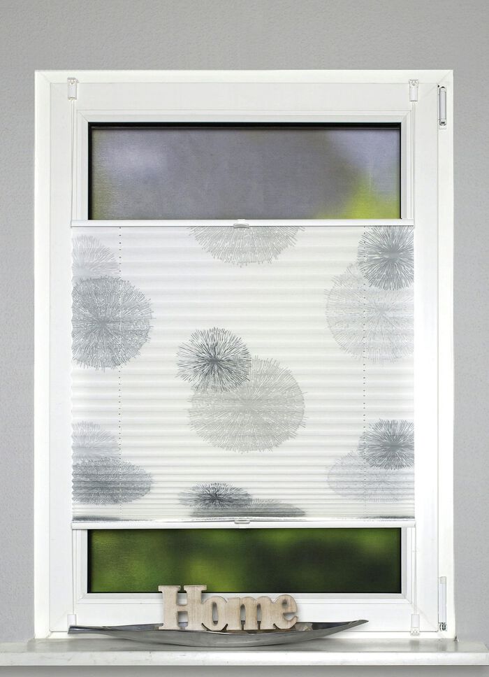 Plissee-Rollos ohne Bohren und Schrauben GRAU-STEINGRAU