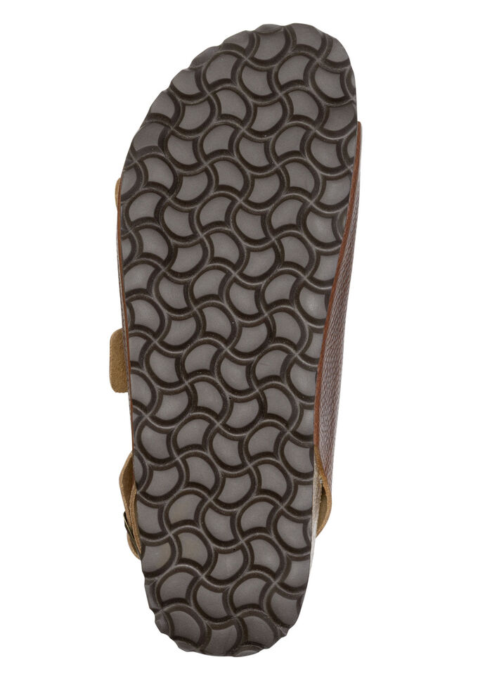 GINO GALANTE, klassische Herren-Sandalen, Weite H, mit verstellbaren Schließen BRAUN