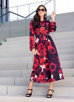 Kleid mit Floral-Dessin 