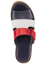 Andrea Conti Pantolette aus Nappaleder BLAU-WEISS-ROT