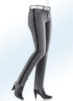 Magic-Jeans mit angesagtem Galonstreifen DUNKELGRAU