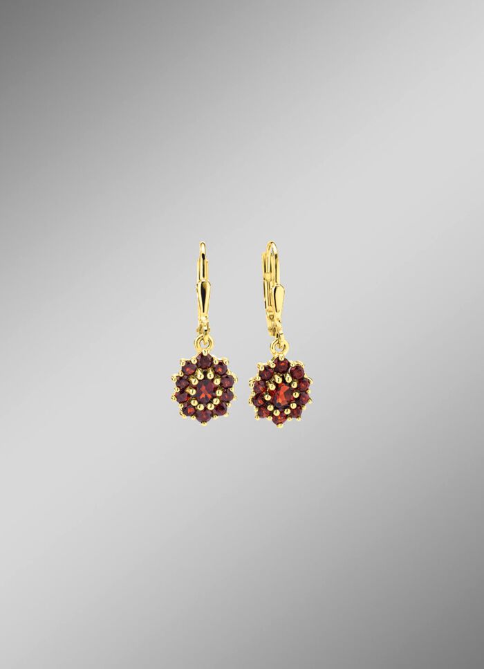 Elegante Ohrringe mit echt Granat 