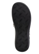 ELENA EDEN Slipper aus teilweise geprägtem Nappaleder WEISS-GRAU