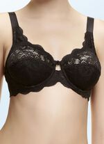 Susa B&uuml;gel-BH mit zauberhafter Elastikspitze SCHWARZ