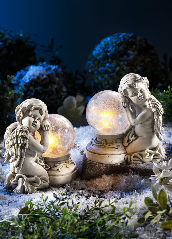Solarleuchte Engel, 2er-Set 