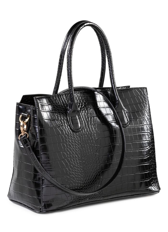Tasche aus krokogepr&auml;gtem Synthetik 