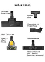 Bodenstaubsauger-Set inklusive 5 D&uuml;sen 