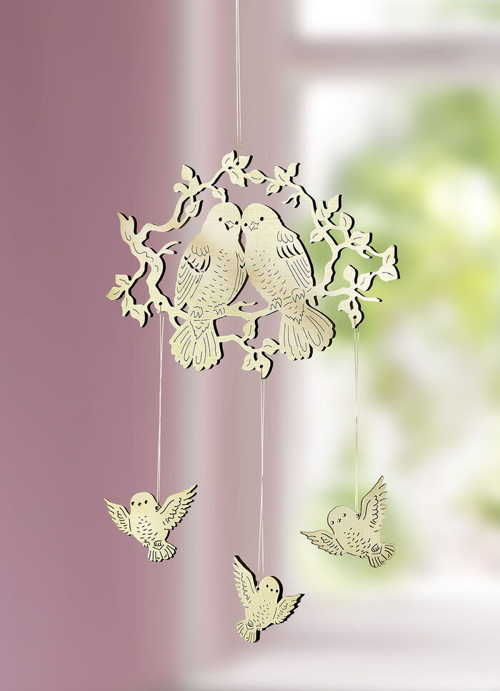 Fensterbild in Form eines Mobiles 