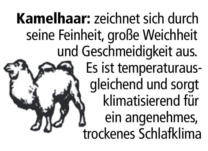 Wohndecke aus Schurwolle und Kamelhaar 