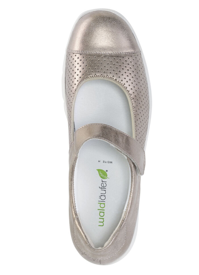 Waldläufer Spangenschuh aus teilweise gelochtem Leder BRONZE