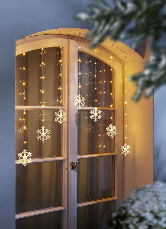 LED-Vorhang Schneeflocken 