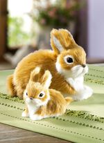 Hasen, 2er-Set, mit weichem Kunstfell 