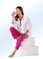 Zweierpack Schlafanz&uuml;ge mit P&uuml;nktchen, lang- und kurzarm 