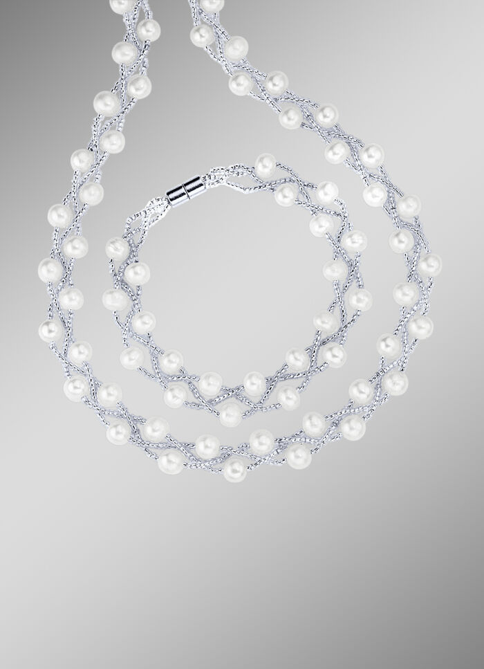 Schmuck-Set 2 teilig mit Süßwasser-Zuchtperlen 