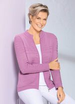 Strickjacke mit Strukturstreifen ROSENHOLZ
