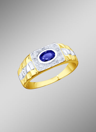 Massiver Partnerring in Bicolor aus Gold 