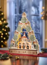 Schwibbogen aus Holz NATUR-GR&Uuml;N