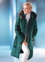 Mantel mit figurfreundlichem Stepp LODENGR&Uuml;N