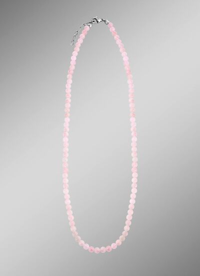 Halskette mit echtem Rosenquarz 