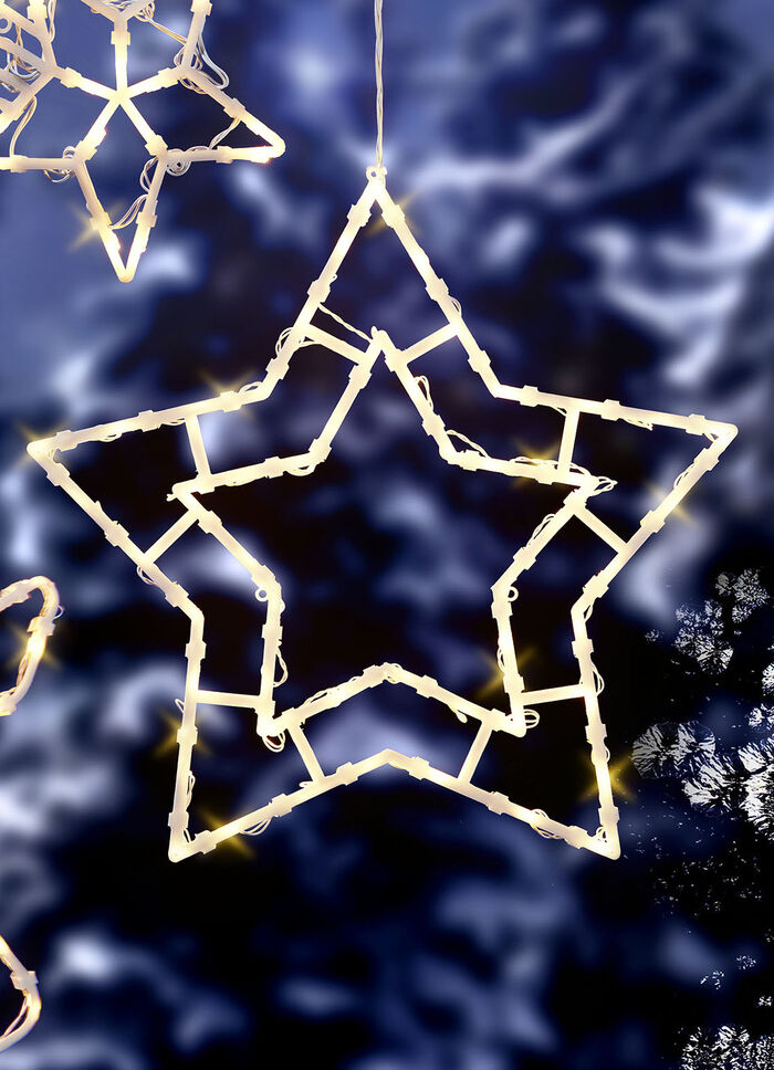 Beleuchtete Fensterdekorationen, batteriebetrieben WEISS