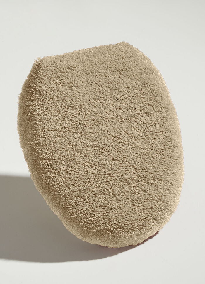 Badgarnitur mit rutschhemmender Rückseite BEIGE-BRAUN