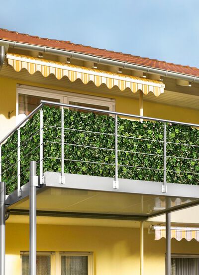 Praktischer Sichtschutz aus stabilem Kunststoffgeflecht 