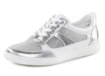 ELENA EDEN Sneaker aus Nappaleder und luftigem Textil in Netzoptik 