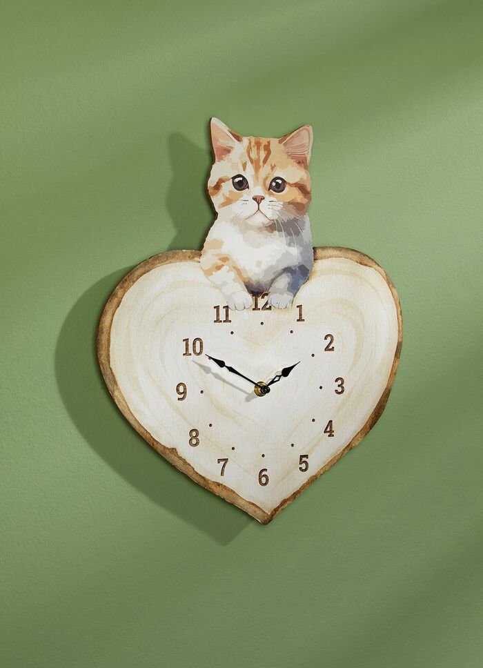 Wanduhr Katze 