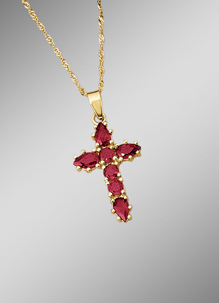 Kreuz-Anh&auml;nger mit Singapurkette 