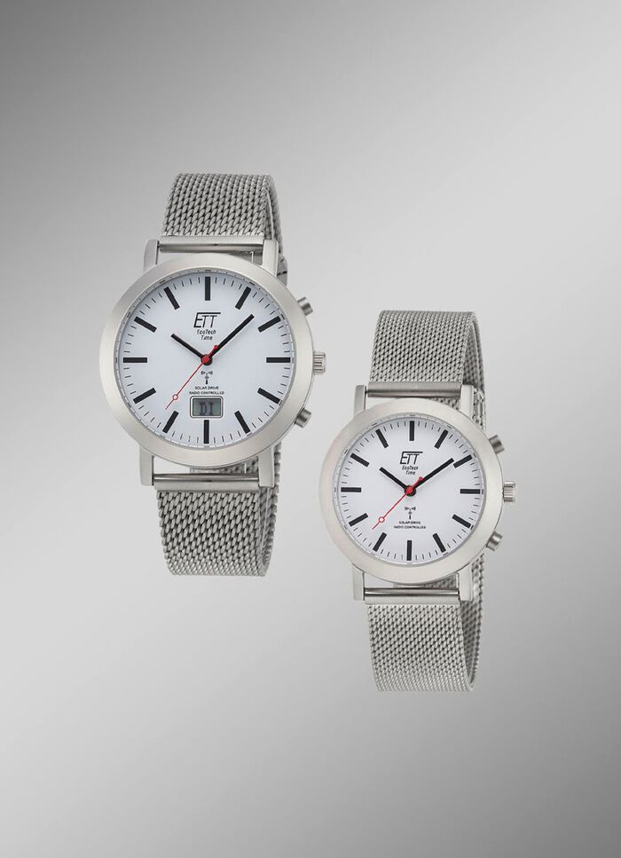 Funkgesteuerte Partneruhr mit Solar-Antrieb 