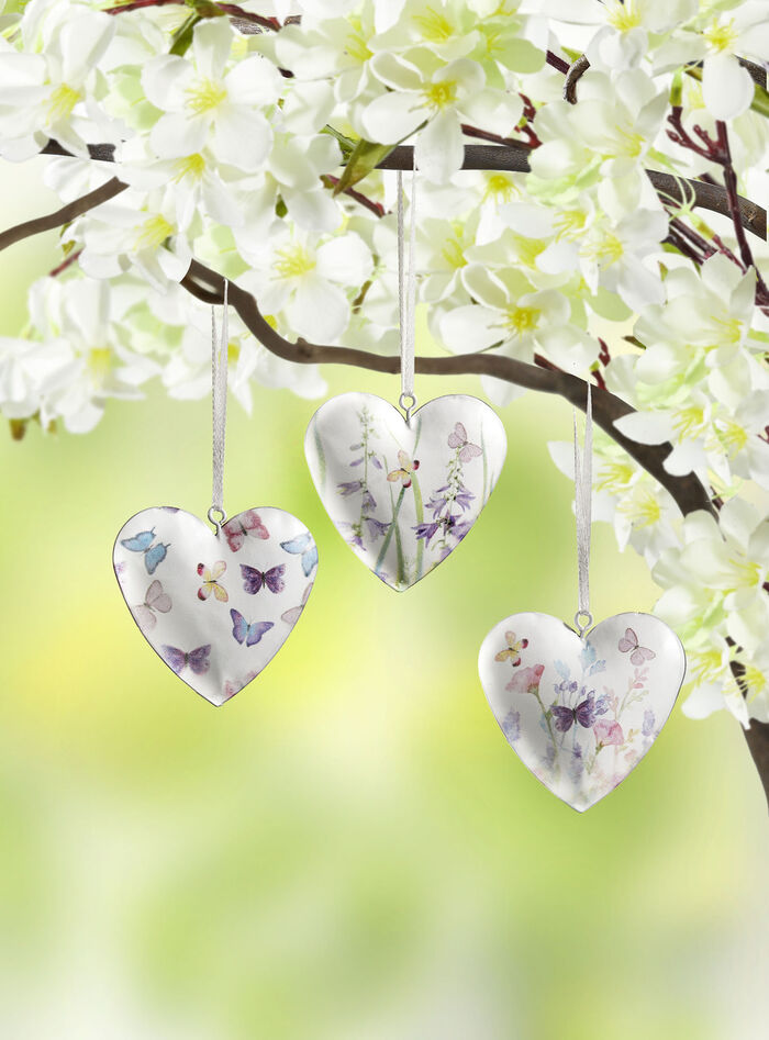 Herz-Aufh&auml;nger aus Metall, 3er-Set 