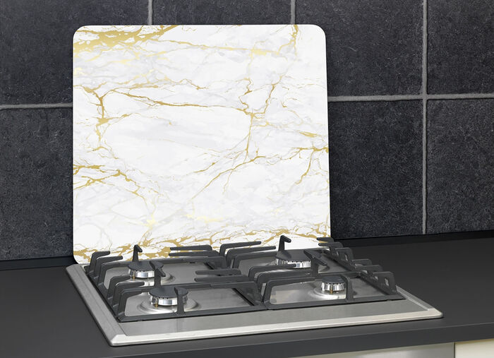 Herdabdeckplatten/Wandblende, Motiv Marmor gold MARMOR GOLD