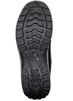 Sportliche Herren-Slipper, mit herausnehmbarem Fußbett SCHWARZ-GRAU