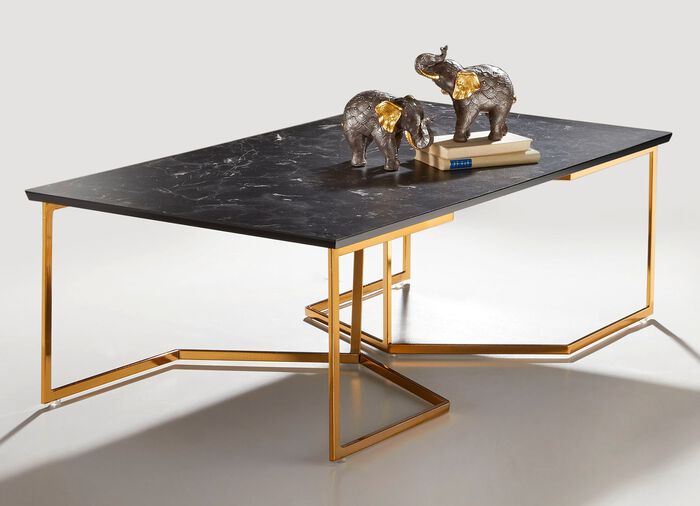 Couchtisch mit echter Marmoroptik 