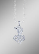 Besonderer Anh&auml;nger Kobra, diamantiert/matt 