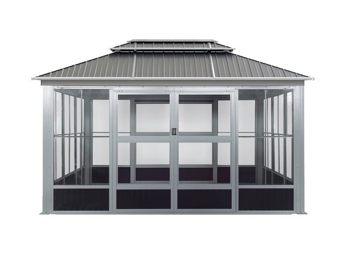 Pavillon "Olan" aus pulverbeschichtetem Aluminium 