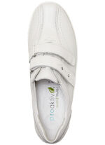 Waldläufer, bequeme Damen-Slipper, Weite H, mit herausnehmbarem Fußbett NATURWEISS