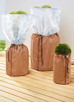 Topfschutz mit Reißverschluss und Zugband BRAUN