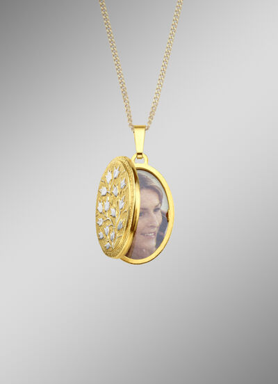 Medaillon zum Öffnen in Bicolor 