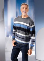 Rundhalspullover mit Strukturmix allover 