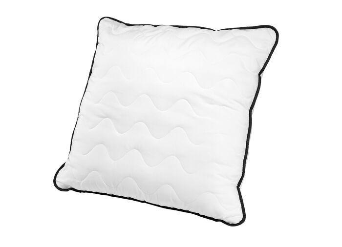 Kissenprogramm aus dem Hause biberna mit schwarzer Biese WEISS