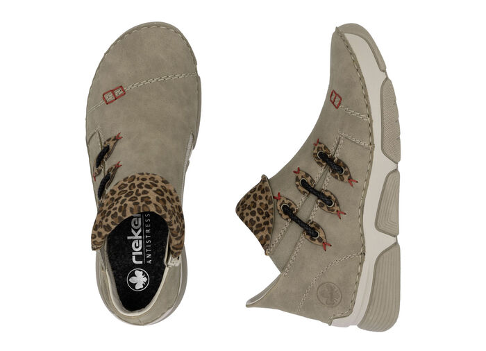 Rieker, trendige Damen-Boots, Winterschuhe, mit Reißverschluss TAUPE-BRAUN