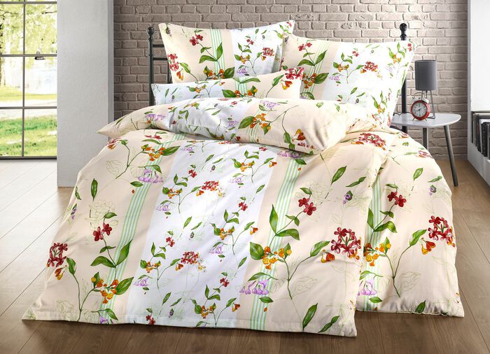 Satin Bettwäsche mit praktischem Reißverschluss GELB