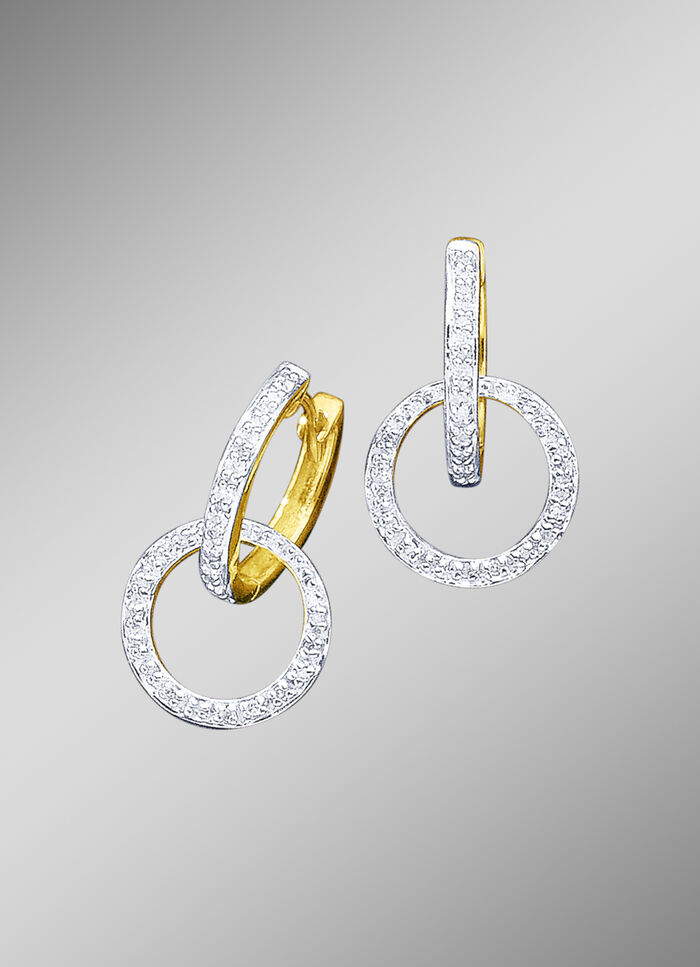 Außergewöhnliche Klappcreolen mit Diamanten 