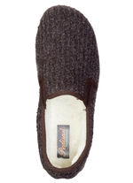 Gefütterte Herren-Hausschuhe, mit Schurwolle BRAUN